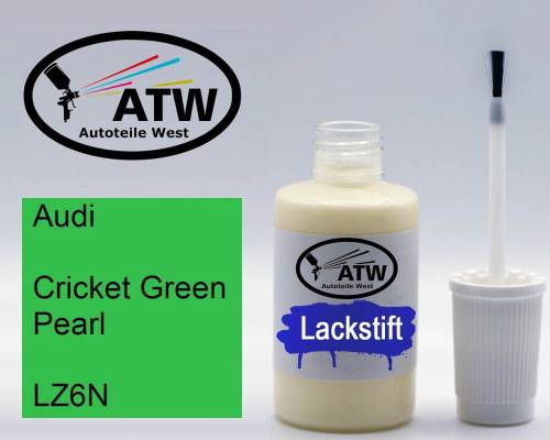 Audi, Cricket Green Pearl, LZ6N: 20ml Lackstift, von ATW Autoteile West.